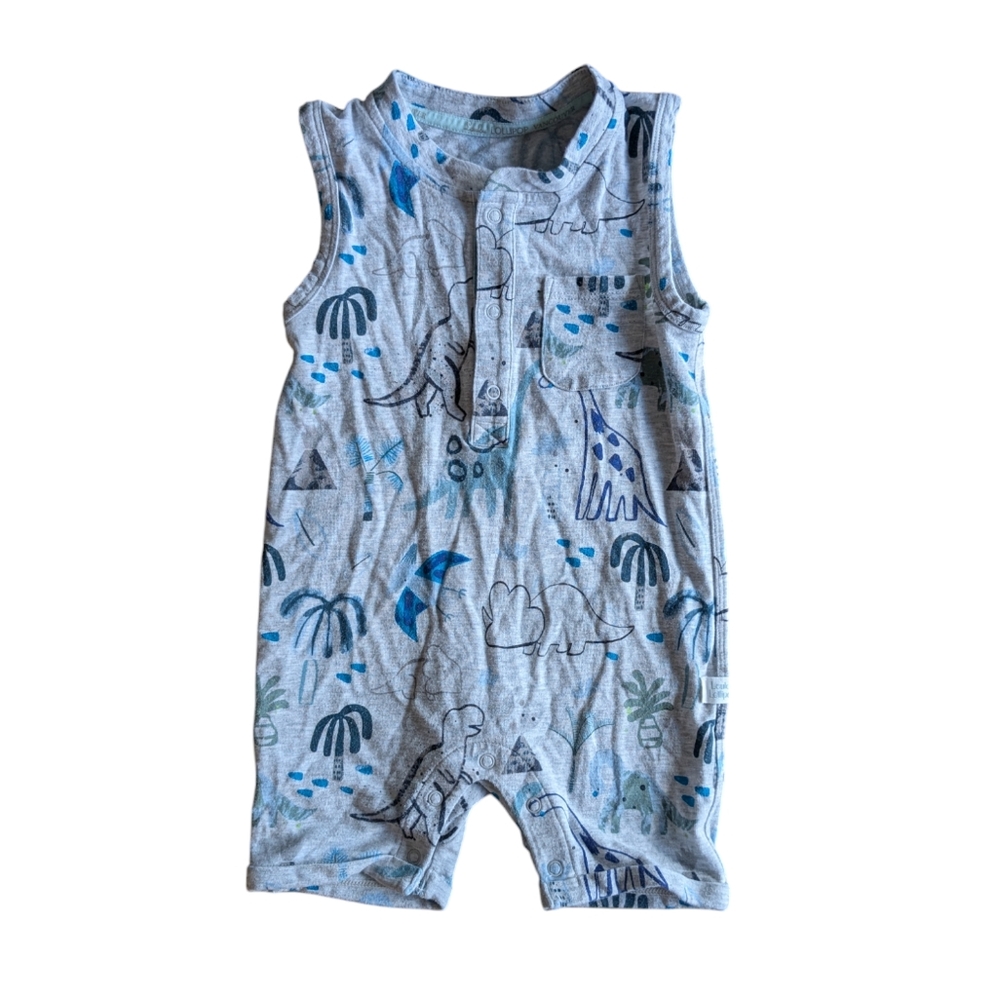 Loulou Lollipop 6-12 month dinosaur tank romper